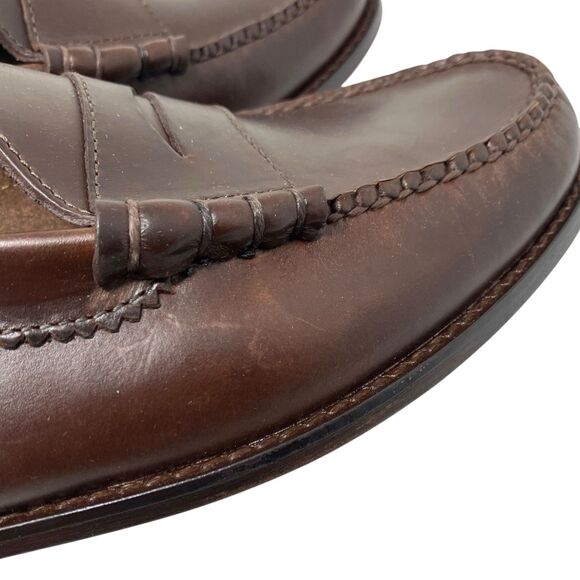 J Crew Camden Loafers Mens 11 Brown Leather Sole Penny Preppy Career BJ009 main image 10